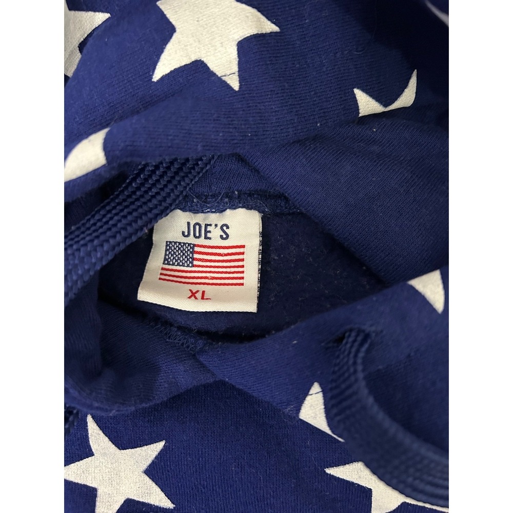 Joe's Washington DC American Red White Blue Flag USA Hands Through Hoodie Sz XL - Picture 6 of 9